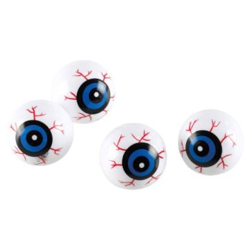 Halloween Plastik Augenapfel Dekoration 6x - Ø 3 cm