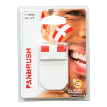 Dänische Flaggen-Gesichtsmalerei Farbstift rot und weiß 6 cm