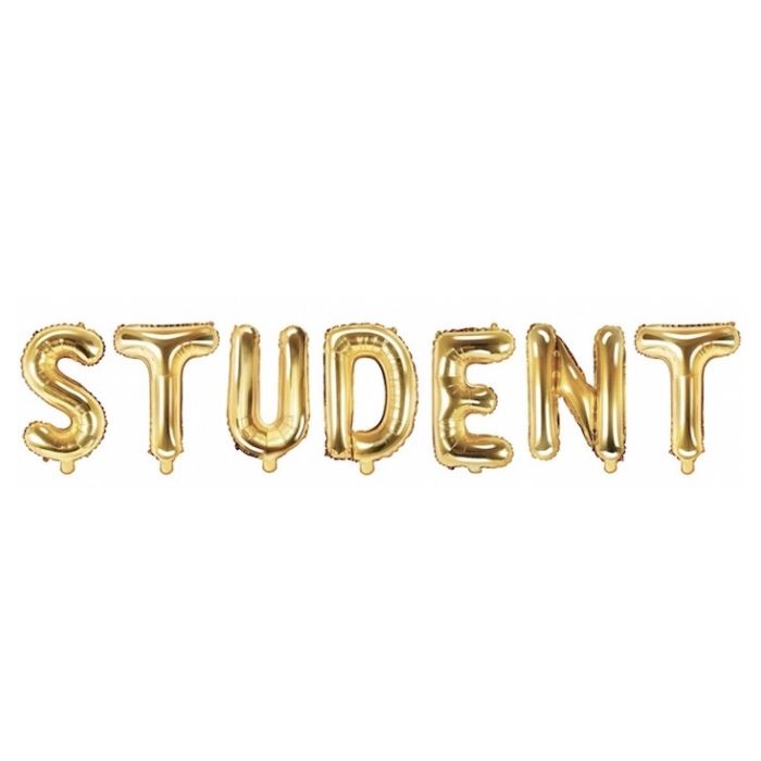 Student Folienballons in Gold - 40 cm