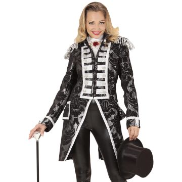 Silberne Jacquard-Paradejacke für Damen