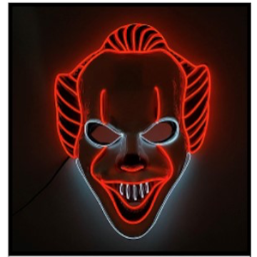 Gruselige rote Pennywise Clown-LED-Maske
