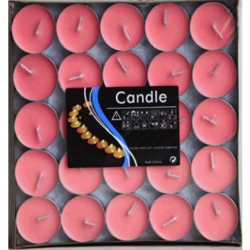 Pinke Stumpenkerzen 50x