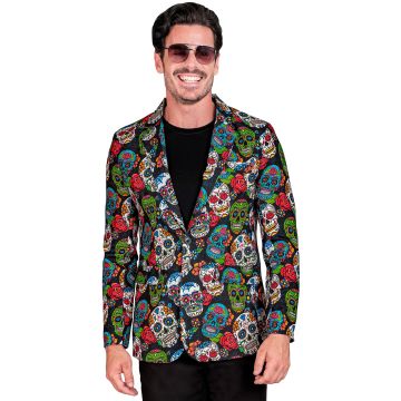 Bunte Totenkopfjacke