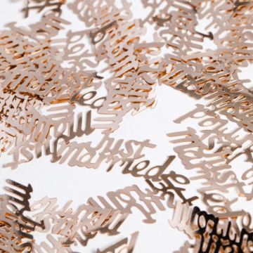 Rose gold Just Married Hochzeitsbuchstaben Tischkonfetti - 14 g