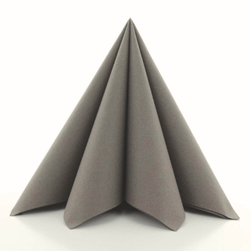 Luxusservietten graubraun 12x - 40x40 cm