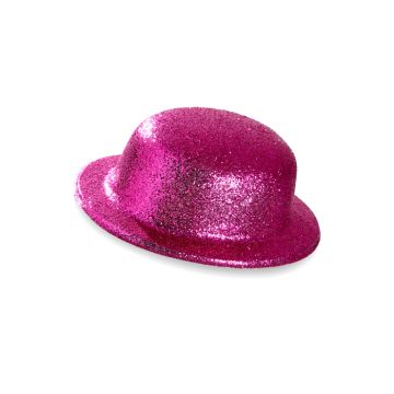 Bowlerhut pink Glitter