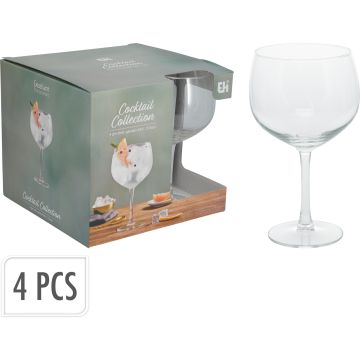 Gin und Tonic-Gläser auf Stiel, 4 Stk., 65 cl
