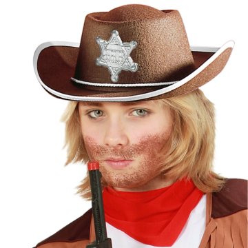 Brauner Cowboyhut für Kinder