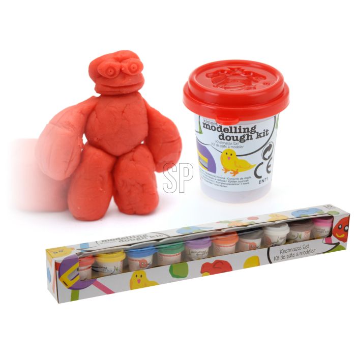 Knetmasse in Töpfen, 10 stk. à 55 g