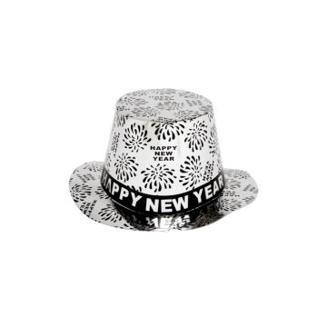 Silberner Partyhut Happy New Year