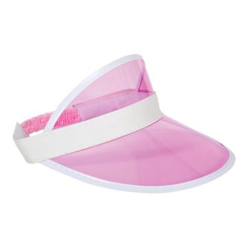 Rosa Sonnenschirm Visier - Einheitsgröße