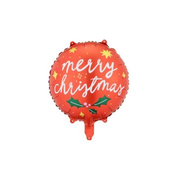 Weihnachtsfolieballon Merry Christmas rot 45 cm