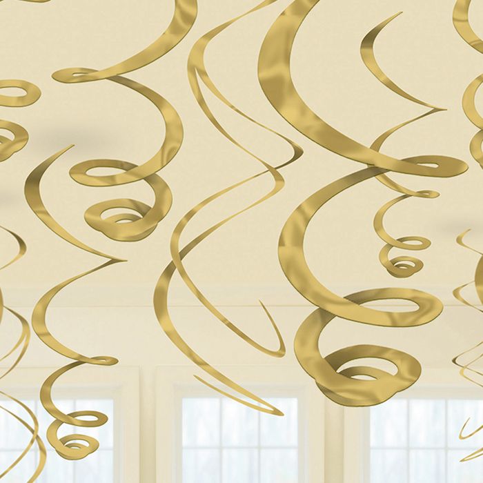 Goldene Wirbel 12x - 55 cm