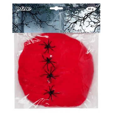 Rotes Spinnweben mit Spinnen - 60g