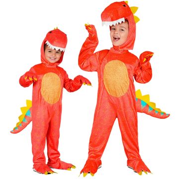 Rotes Dinosaurierkostüm für Kinder