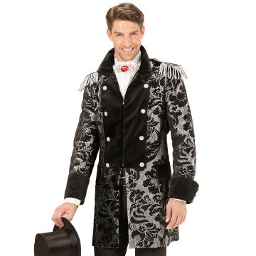 Silberfarbener Jacquard-Blazer für Herren