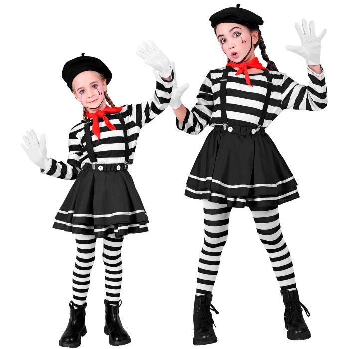 Französisches Mime-Kostüm für Mädchen