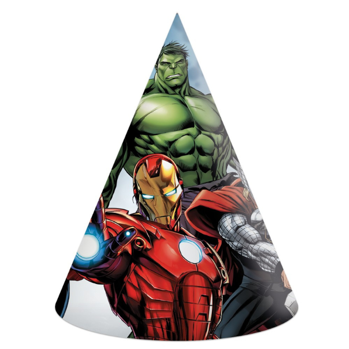 Avengers Partyhüte 6x