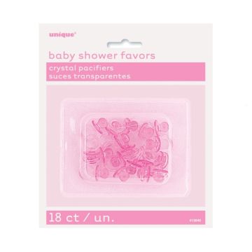 Mini-Schnuller aus Kunststoff Tischdekoration pink 18x