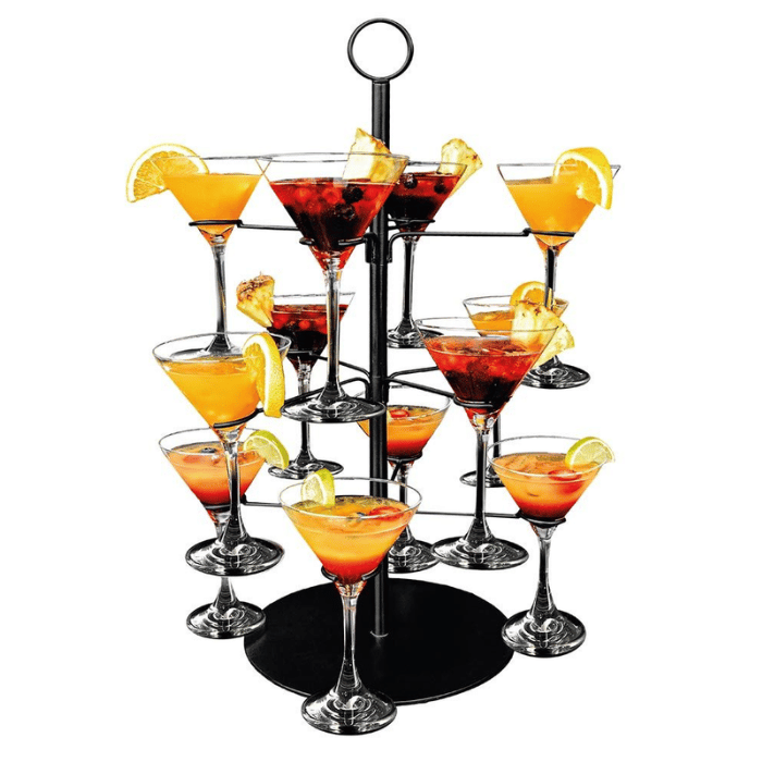 Cocktailbaum für 12 Drinks Schwarz - 55,5 cm