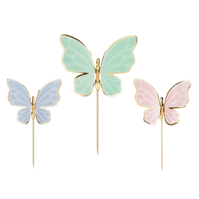 Schmetterlings Kagetopper 9x - 9x6,5 cm