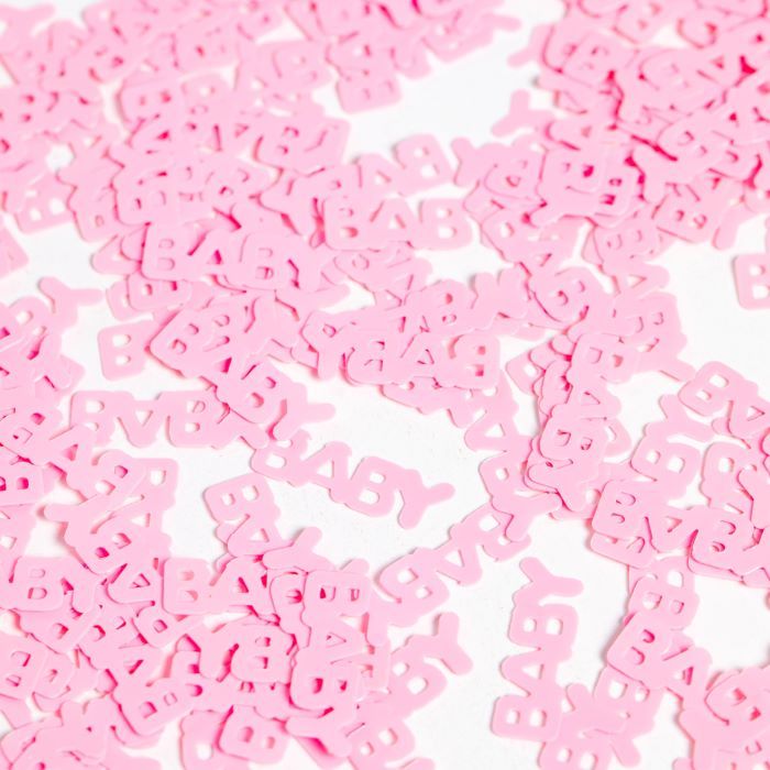 Rosa Baby Buchstaben Tischkonfetti - 14 g