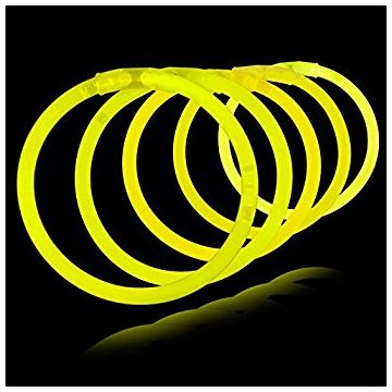 Gelbes Knicklicht 100x - Selbstleuchtendes Armband