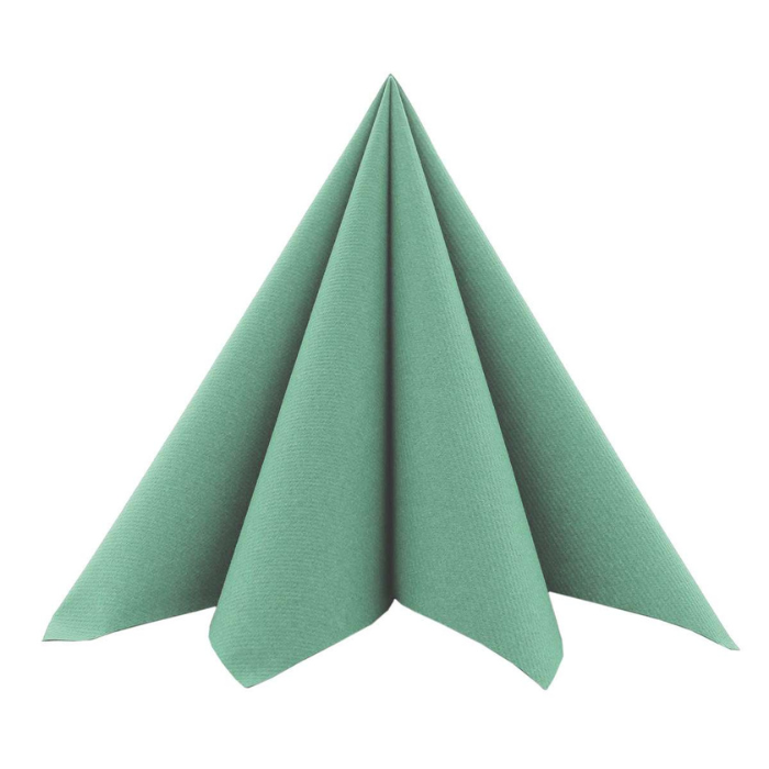 Luxuriöse Servietten staubig grün 12x - 40x40 cm
