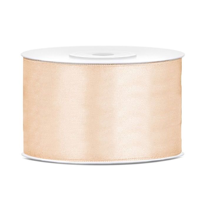 Cremefarbenes Satinband - 38 mm x 25 m