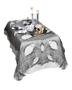 Ausgefranste schwarze Halloween-Tischdecke - 60x300 cm