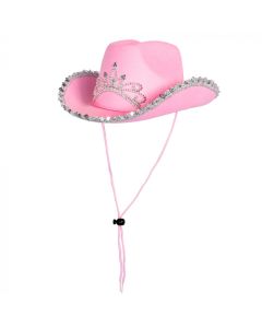 Pink glitzernder Cowboyhut für Kinder