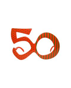 "50" Geburtstagsbrille Orange