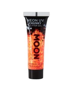 Neon UV Chunky Glitzergel Orange - 12 ml