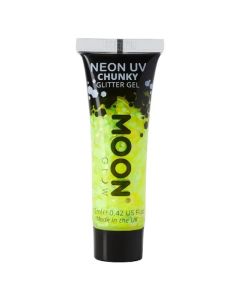 Neon UV Chunky Glitzergel Gelb - 12 ml