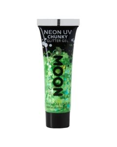 Neon UV Chunky Glitzergel Grün - 12 ml