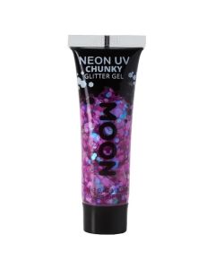 Neon UV Chunky Glitzergel Lila - 12 ml