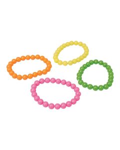 UV Perlenarmband Set 4x, bunt 