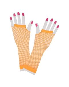 UV Netzhandschuhe Orange  2x - 25 cm