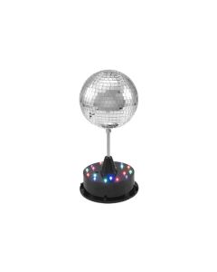 Discokugel mit LED Base - 13 cm