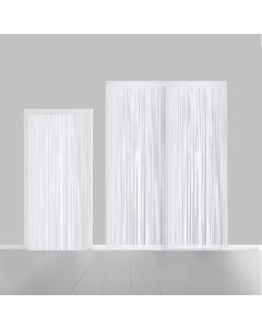 Weißer Backdrop Party Curtain - 100 x 240 cm