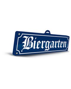 3D Biergarten Schild - 48 x 12,5 cm