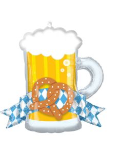 Oktoberfest Bierkrug Folienballon 66 x 63 cm