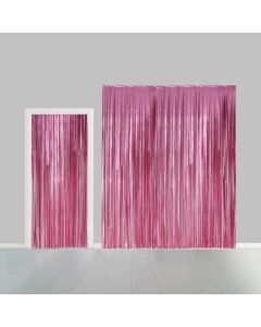 Rosa Glitzervorhang - 100 x 240 cm