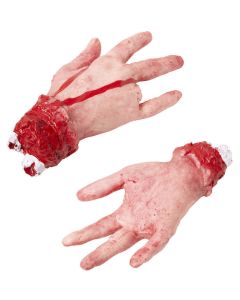 Abgetrennte blutige Hand