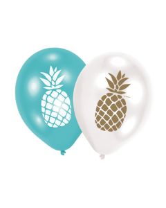 Ananas Ballons 6x - 27,5 cm