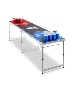 Bier Pong Tisch mit LED, 240x60x70 cm PartyVikings