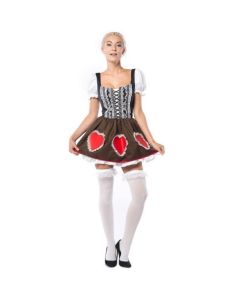 Oktoberfest Kleid mit roten Herzen Heidi