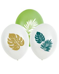 Monstera & Palmen Ballons 6x - 27,5 cm