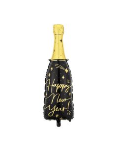 Champagner Happy New Year Folienballon - 39,5 x 98 cm