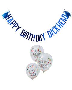Birthday Dickhead Ballons & Girlande - 2,5 m
